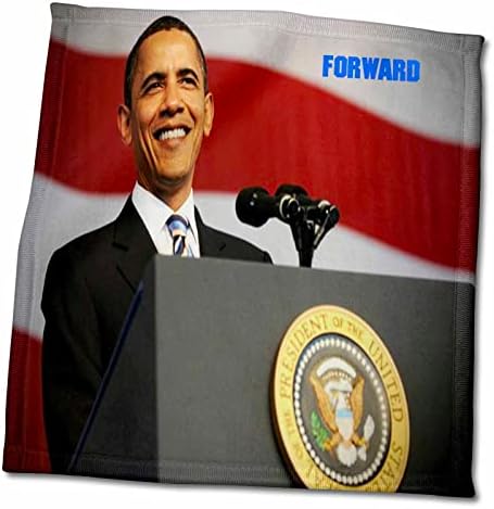 3Д претседател на Роуз Обама n што оди напред TWL_60702_1 пешкир, 15 x 22