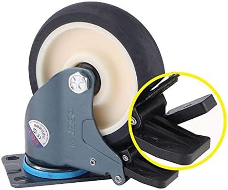 Тркала од рицинус Lumecube тешки тркала 300 кг φ75мм/ 100мм/ 125мм, пакувајте ја ритамот за мебел за вртење со 4-пун