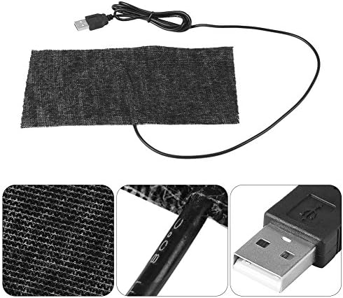 Електрични Влакна Греење Мат, 5V USB Полнење Црна Јаглерод Затоплување Глувчето Рампа 20x10cm Топло Ќебе Грејач Лист За Зима