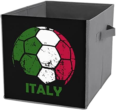 Италијанско Знаме Фудбал Фудбал Склопувачки Корпи За Складирање Коцки Организатор Трендовски Кутии За Складирање Ткаенини Вметнува Фиоки За Коцки 11 Инчи