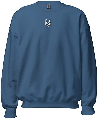 Банисиворлд Украински Зеленски Тридент - Симбол на сила и независност на единството - Идеално за патриотско носење унисекс џемпер