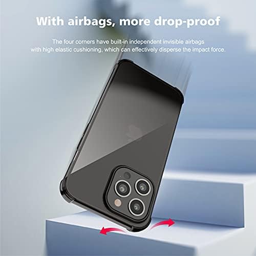 Aukvite компатибилен со iPhone 13 Pro Max Case, анти-пад кристално чист случај дизајниран за iPhone 13 Pro Max TPU кутија со