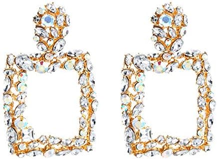 Колезо Гроздобер метална изјава обетки за жени 2020 розови сини кристални модни капки обетки за венчавки накит-83938
