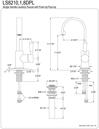 Кингстон месинг ls8210dpl Париз Бања тапа, мат црна