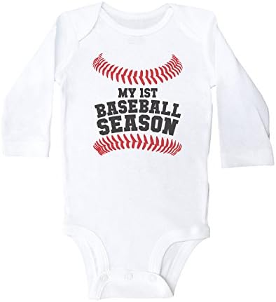 Baffle Baseball Baby OneSie/Мојата прва сезона во бејзбол/облека за бебиња за бебиња