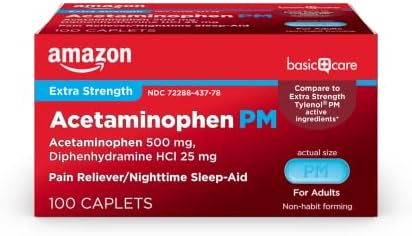 Basic Care Acetaminophen PM, Reciver Plus Plus Night Tight Sleep Hid, 100 брои