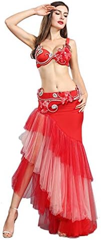 Кралска Смела Бели Костим за танцување стомак танцување долг стомак танц градник појас стомак танцување облека за жени карневалски носии