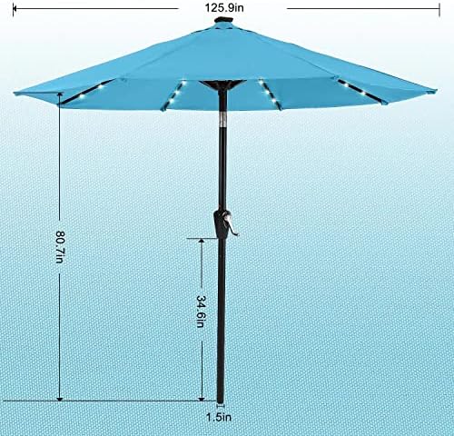 Abccanopy трајни соларни предводени чадори со внатрешен двор со 32 лекувани светла 11ft 10ft Cantilever Патио чадор двојно горниот квадрат