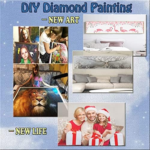 Дијамантски комплети за сликање за возрасни, Feathere Diamond Art Kids почетник DIY 5D боја по броеви, голема целосна вежба со дијамантски точки
