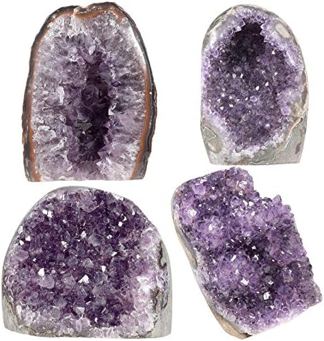 Mookaitedecor Природен аметист кластер камен суров геодем кварц минерален примерок за украсување дома, колекција на кристали, неправилна форма, 2.2-2,64 lb