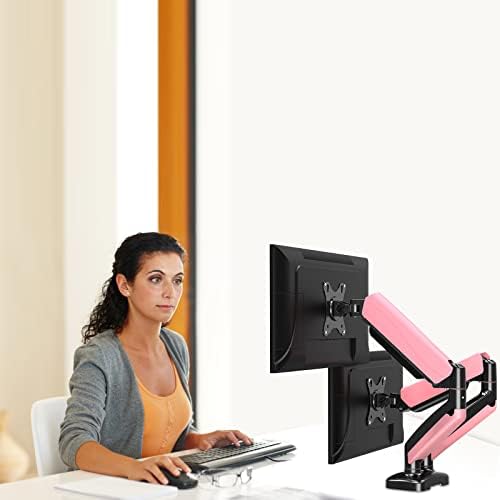 Mountup Dual Monitor Monitor Mount, прилагодлив гас за монитор за гас за гас за компјутерски екран од 17-32 инчи, 75X75/100X100 VESA