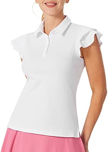 Jackек Смит женски голф Поло кошула рафли без ракави влажни тениски кошули со лесни атлетски врвови