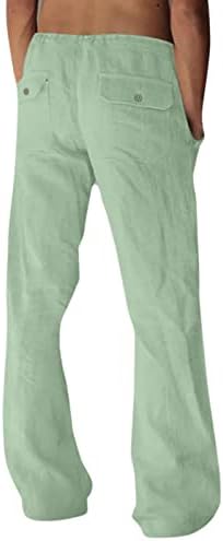 Миашуи Момче 9 Машки Секојдневни Цврсти Панталони Со Целосна Должина Џеб Со Среден Струк Панталони Со Врвки 10 Ѕвезди