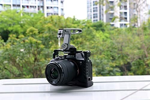 Стабилизатор на горната рачка на Fotga 4.2inch со прицврстувач на железнички прицврстувачи за Canon Nikon Sony DSLR без огледало на фотоапаратот, кафез, снимање на снимање
