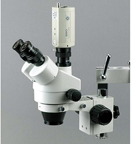 Amscope SM-4TPZ професионален тринокуларен стерео зум микроскоп со истовремена контрола на фокусот, WH10X очите на очите, 3,5x-90x