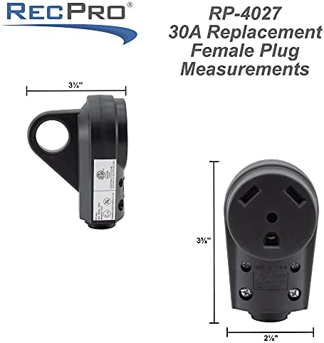 Recpro 30 AMP RV приклучок Femaleенски сад | Замена на женскиот приклучок за напојување