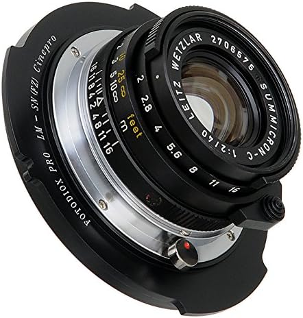 Адаптер за монтирање на леќи Fotodiox Pro, Leica M Basyonet Mount Rangefinder Lens до адаптер за монтирање на камера Sony FZ - одговара
