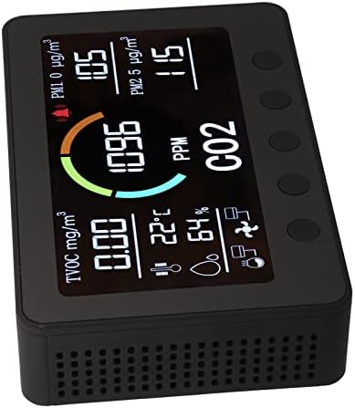 TVOC PM2.5 Монитор за гас, 7 инчи со голем екран Fireproof ABS WiFi точен AC100-240V CO2 TVOC детектор за дома