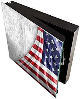 Кутија за складирање на клуч со вашиот дизајн стакло бела табла K06 Америка знаме на свила