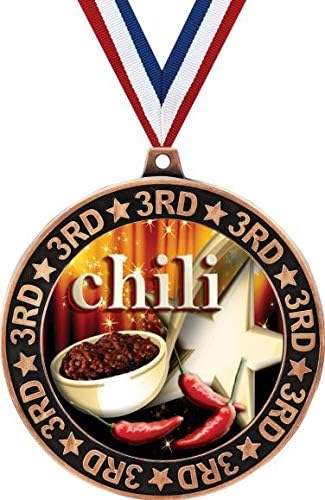 Чили Тенџере 3-То Место Периметар Медал Бронза, 2.75 Чили Готви Надвор Награди, Деца Готвење Трофеј Медал Награди
