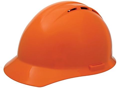 ERB 19255 Americana Vent Cap Style Hard Hat со слајд заклучување, флуоресцентно портокалово