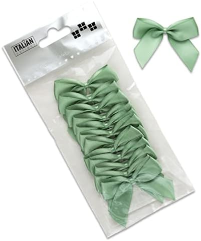 Италијански опции со ленти од лента, 5 см, мудрец зелена