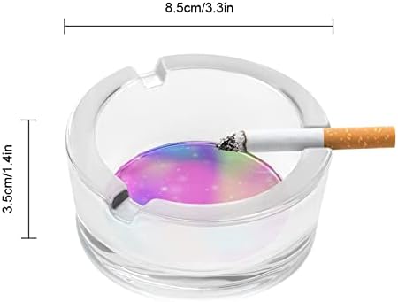 Фантазија Универзум шема стакло пепелници за цигари и цигари, држач за табела за табела за декорација на маса