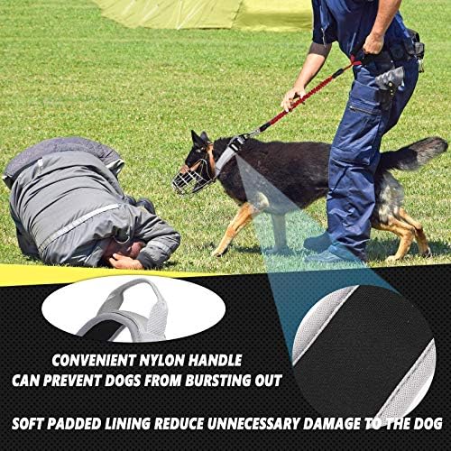 Pawday Tactical Dog Cooch & Nylon Прилагодлива K9 јака со рачка, брзо ослободување на метална метална тока и силен поводник на