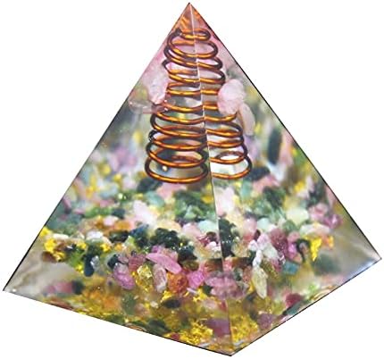 Sharvgun Pyramid Seven Chakras figurine природен камен оргонит кристали емф заштита алатка за медитација Reiki подарок за домашна канцеларија