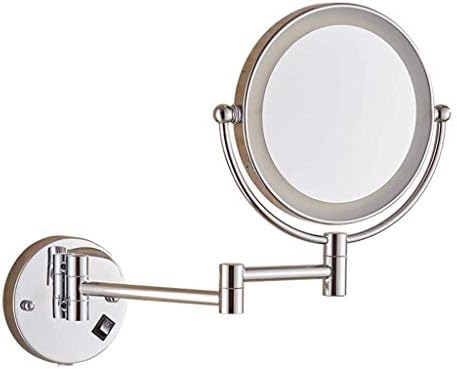 ЛИАНКСИАО-Огледало За Убавина Монтирано На Ѕид 8 Инчен Преклопен Огледало ЗА Суета 3х Зголемување Телескопско Двострано Огледало За Шминка