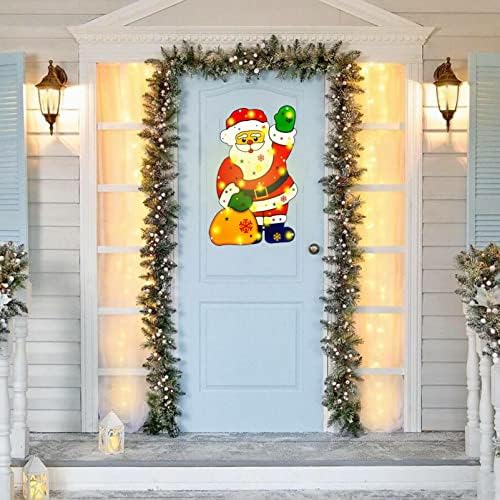 Christmentx Christmas Decorations Прозорец за висини за декорација, LED светла за украсување на новогодишни елки, декорација