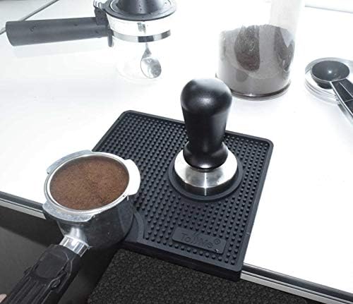 Tossme кафе Тампер Мат за кафе станица I Espresso Silicone Mat I Cafe Tamping Pad, TM-Co01 Црна