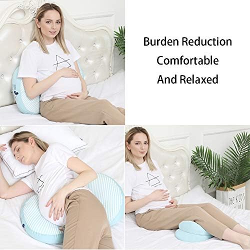 Перница за бременост LHH, странична перница за породилно спиење, поддршка со двојни клинови со покривка од перница, за тело, стомак,