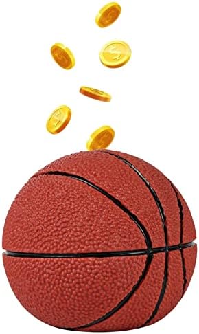 Cheeseandu Кошарка свинче банка за момчиња разнишани фудбалски спортови тематски парички банка со голема големина смола топка пари пари