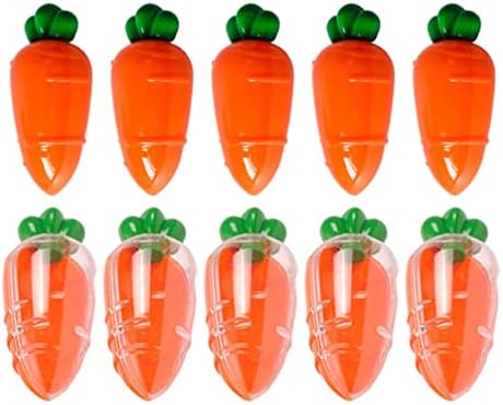 Cabilock 10 парчиња бонбони пакување пластични садови во форма на моркови во облик на кутии пластични обликувани во облик на велигденски