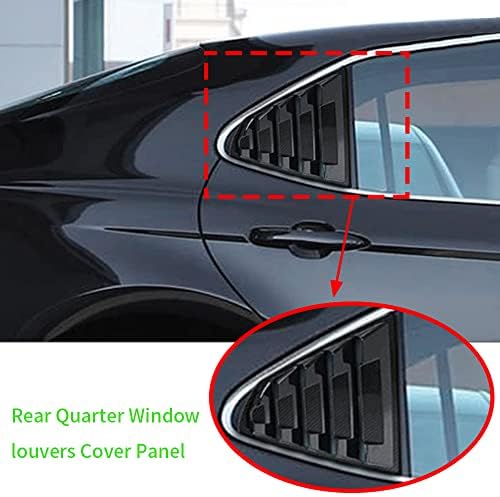 Tkreeno за Toyota Camry 2018 2018 2020 2021 2022 2023 заден страничен прозорец Лувер Декорирајте го капакот на задниот прозорец за прозорецот за прозорецот за прозорецот на отворот за л?