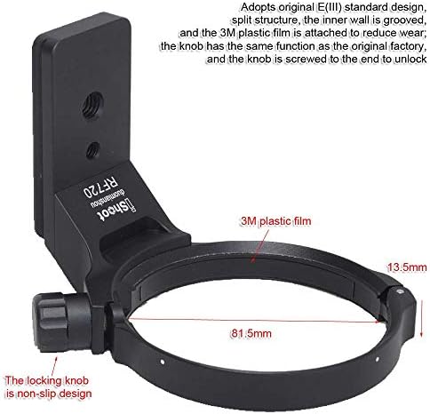 Ishoot Metal Tripod Mount Ring Lens Lens Компатибилен со Canon RF 70-200mm f/2.8L е USM E, држач за држач за поддршка на леќи,