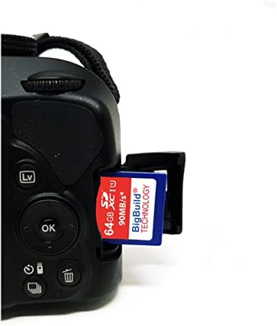 BigBuild Технологија 64GB Ултра Брз 90mb / s Sdxc Мемориска Картичка За Никон D3200 Камера