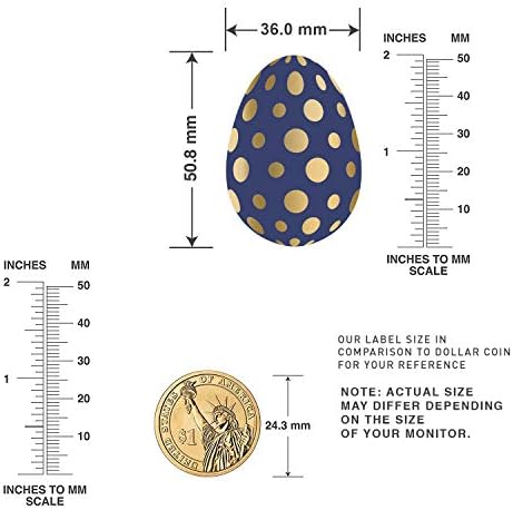 300 Етикети За Налепници За Велигденски Јајца | 6 Различни Налепници За Дизајн На Јајца Со Златна Фолија | Совршени За Украси За Забави