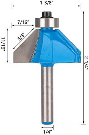 Рутер бит, широка рутер за компатибилност битови алатка 1/4in тркалезна широка апликација лесна инсталација за обработка на дрво