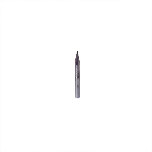 Latatheta 2 x гравирање бит 20 степени 3,175 mm Shank 0,4 mm врв 38мм должина директно жлебови конусни 2 флејти кои означуваат конусен CNC V-бит за месинг од дрво од дрво од дрво од дрво