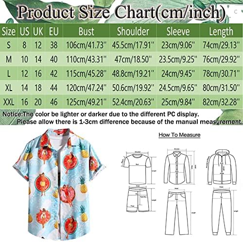Летни големи и високи кошули за мажи Машки пролет и летни кошули со сингл на градите, случајни печатени лапел плажа случајно