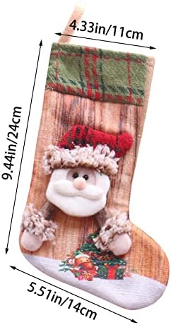 2PC Божиќно порибување Големи Божиќни чорапи Декорација Дедо Снежан ирваси ирваси за порибување Божиќни украси и додаток за забави замрзнати венец