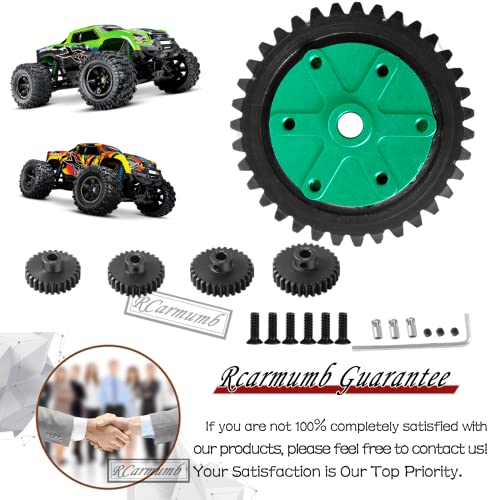 Rcarmumb 35t Spur Gear Cush Drive Upgrades Дел за 1/5 x-Maxx 6s, 8s Monster Truck, куќиште на алуминиумски перничиња, среден јаглероден челик