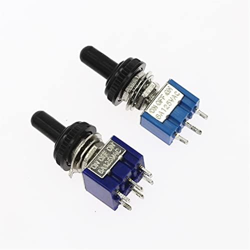 LIUGOU 2PCS TOGGLE SWITCH ONF-OFF/ON-OFF-ONT 3/6 PIN 2/3 Позиција LATCHING MTS-102 103 202 AC 125V/6A 250V/3A