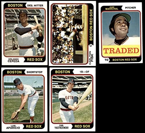 1974 Topps Boston Red Sox Team го постави Бостон Ред Сокс екс+ Red Sox