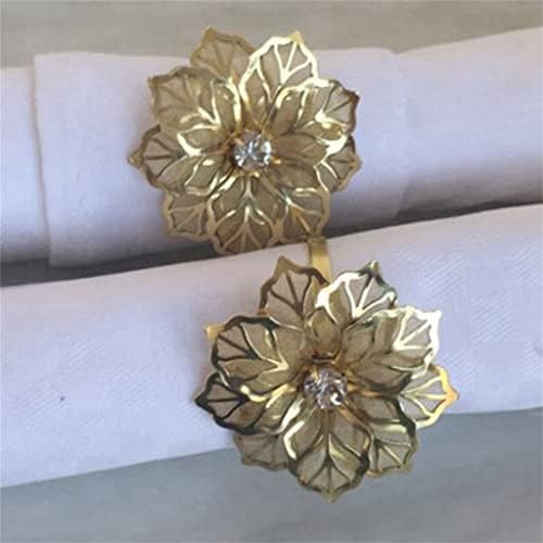 GFDFD 60PCS цвет дизајн на салфетки прстени метални златни салфетки за салфетка за салфетка