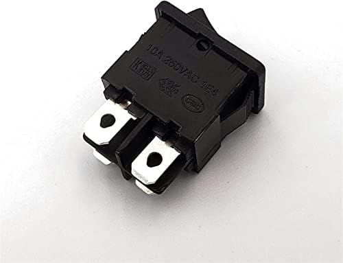 Shubiao Rocker Switch 5pcs Црна 15x21mm 4PIN-Off 2-Позиција DPST Мини Рокер Прекинувач 12A/125VAC 10A/250VAC