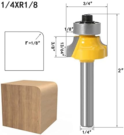 Додатоци за рутер 1pc 1/4 Шанк агол околу рутерот бит со лежиште за алатка за дрво за дрво