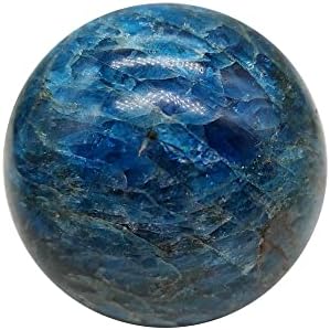 Roellg 2.3 во сина апатитска сфера Природна кристална топка сфера за украсена лековита топка